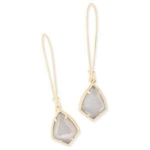 NEW KENDRA SCOTT Gold and Slate Carmine  Geometric Drop Earrings